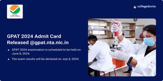 GPAT 2024 Admit Card Issued @gpat.nta.nic.in, Get Direct Link Here